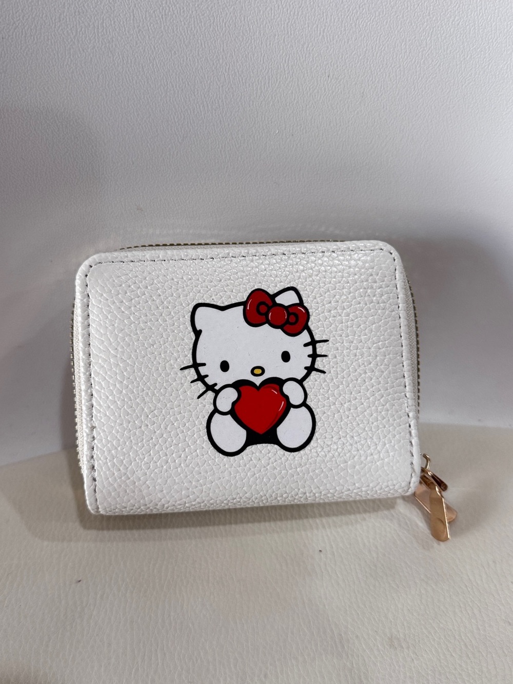 New!Hello Kitty White Wallet double zipper